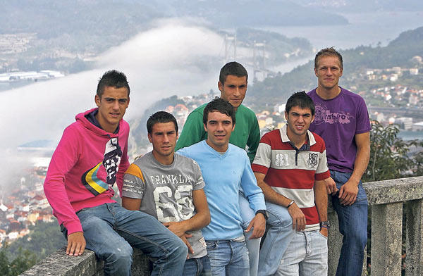 Joselu, Dani Abalo, Iago Aspas, Hugo Mallo, Toni y Yoel